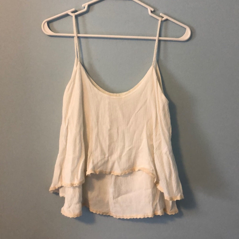 Flouncy white tank